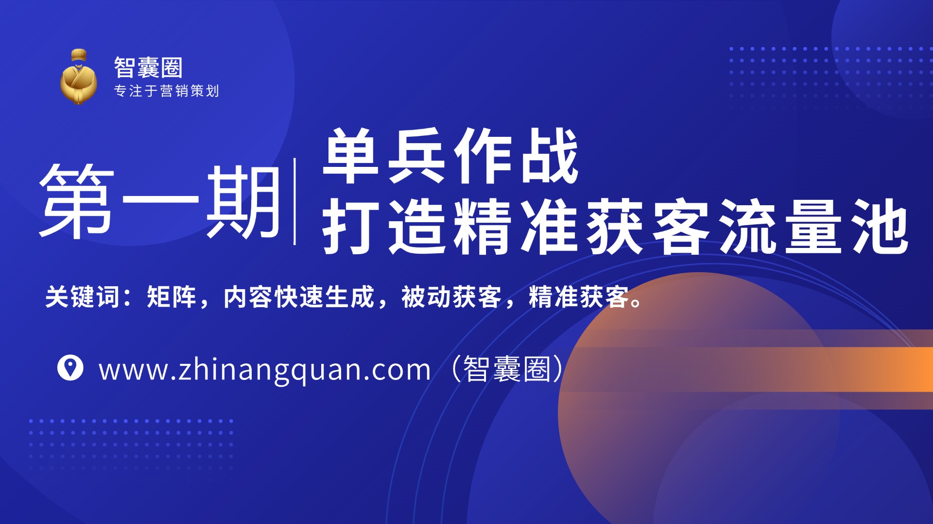 第一期：单兵作战，打造精准获客流量池（下）